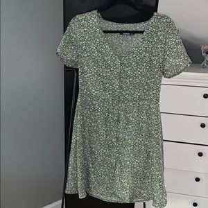 Missguided Green floral printed dress. Never worn